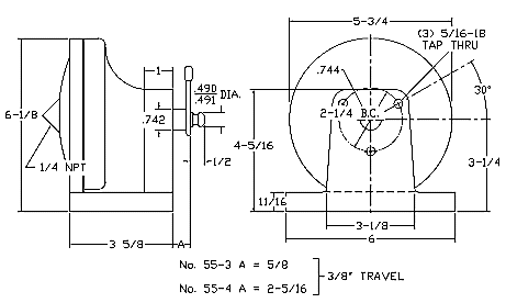 Air Clamp Dimensions