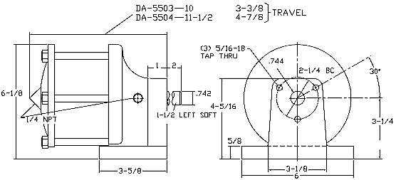 Air Clamp Dimensions