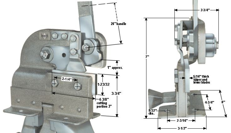 Portable Shear Dimensions